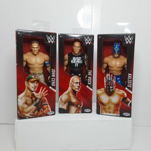 WWE The Rock John Cena Kalisto 6" Wrestling Figures Jakks Pacific Series 01